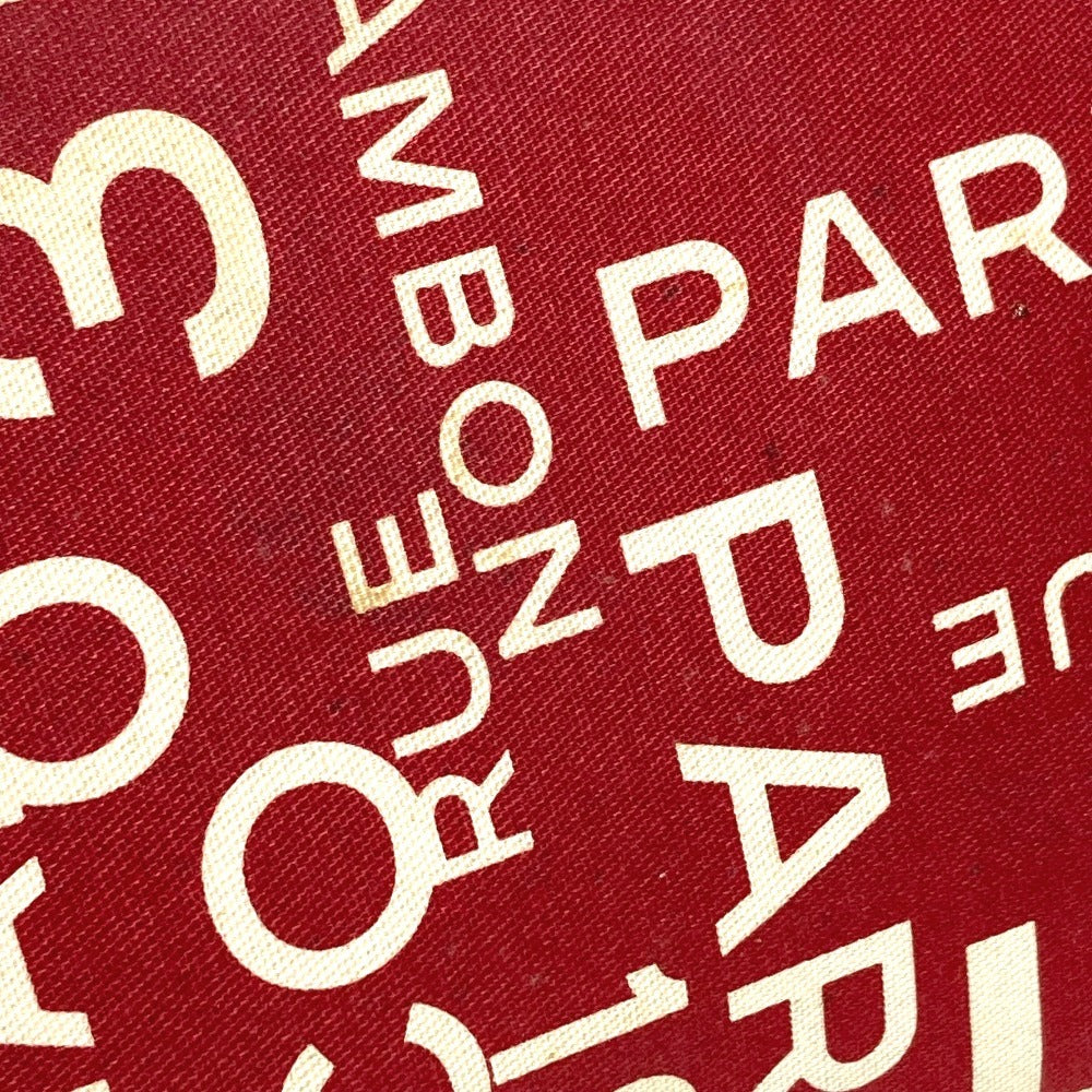 CHANEL バイシーライン ロゴ メイクポーチ 化粧ポーチ カバン クラッチバッグ ポーチ キャンバス レディース レッド - brandshop-reference