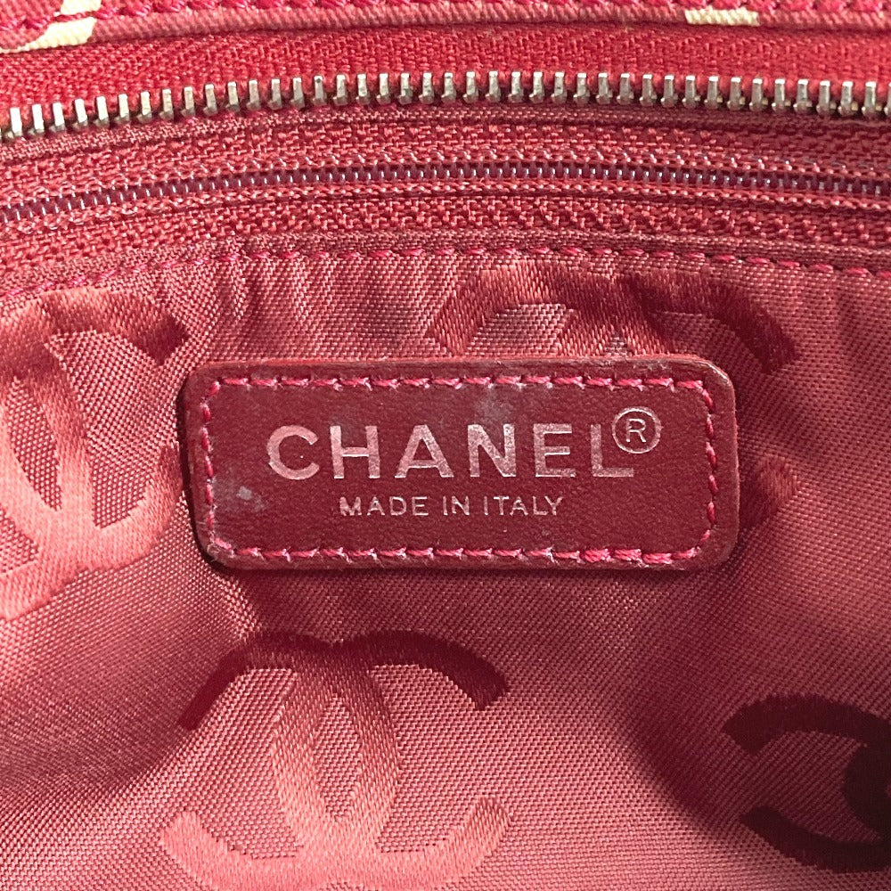 CHANEL バイシーライン ロゴ メイクポーチ 化粧ポーチ カバン クラッチバッグ ポーチ キャンバス レディース レッド - brandshop-reference