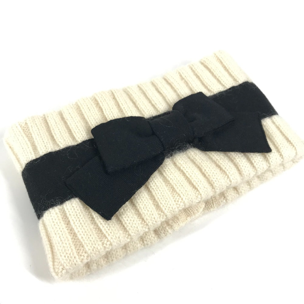 CHANEL りぼん リボン ネックウォーマー カメリア スヌード マフラー カシミヤ レディース ホワイト - brandshop-reference