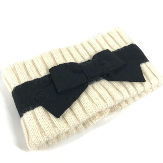 CHANEL りぼん リボン ネックウォーマー カメリア スヌード マフラー カシミヤ レディース ホワイト - brandshop-reference