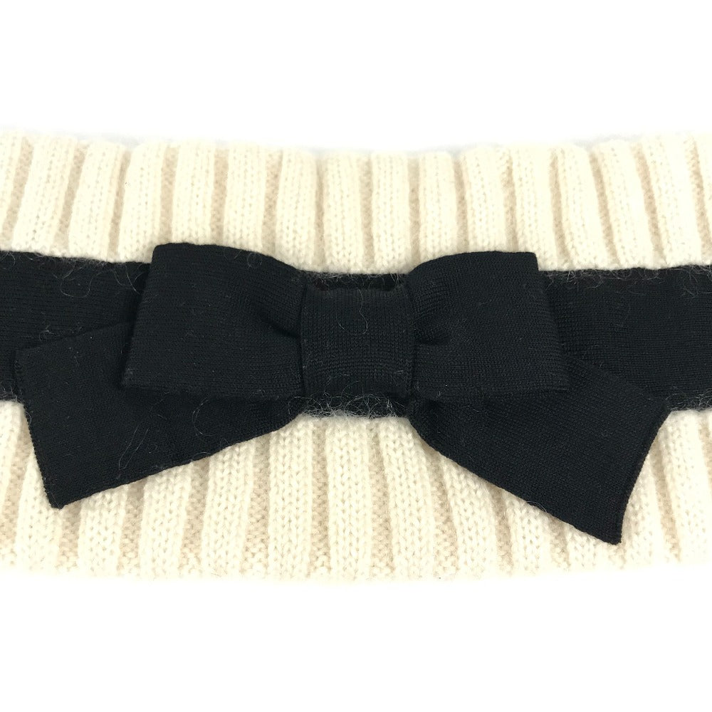 CHANEL りぼん リボン ネックウォーマー カメリア スヌード マフラー カシミヤ レディース ホワイト - brandshop-reference