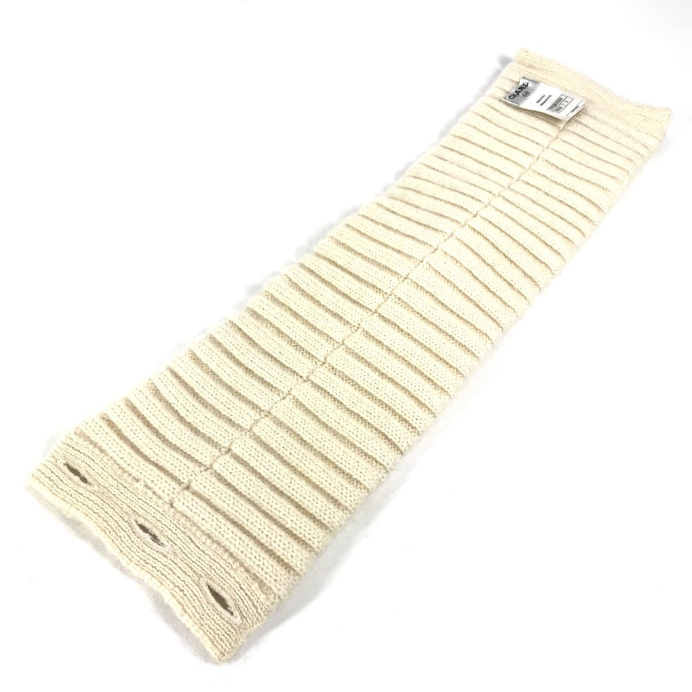 CHANEL りぼん リボン ネックウォーマー カメリア スヌード マフラー カシミヤ レディース ホワイト - brandshop-reference