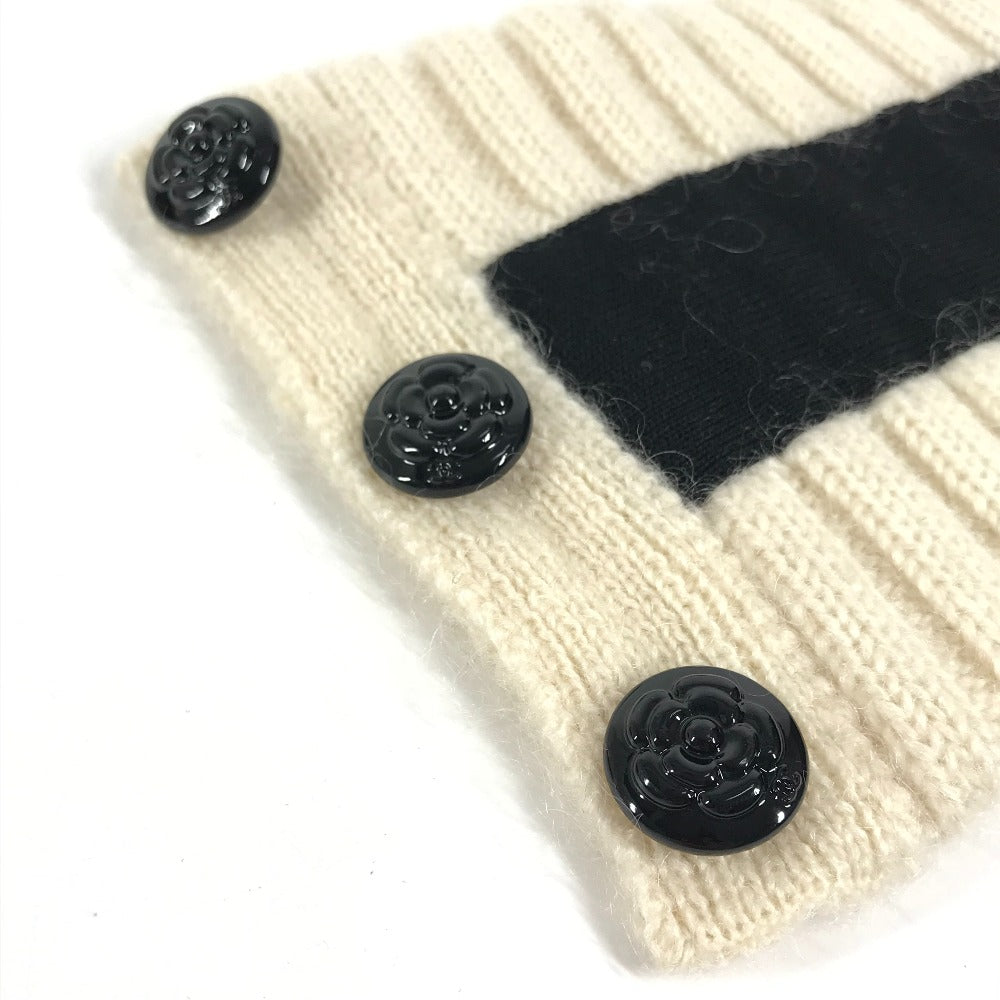CHANEL りぼん リボン ネックウォーマー カメリア スヌード マフラー カシミヤ レディース ホワイト - brandshop-reference