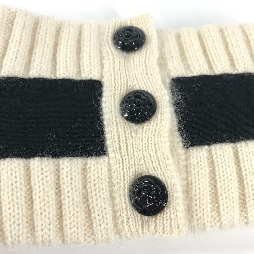 CHANEL りぼん リボン ネックウォーマー カメリア スヌード マフラー カシミヤ レディース ホワイト - brandshop-reference