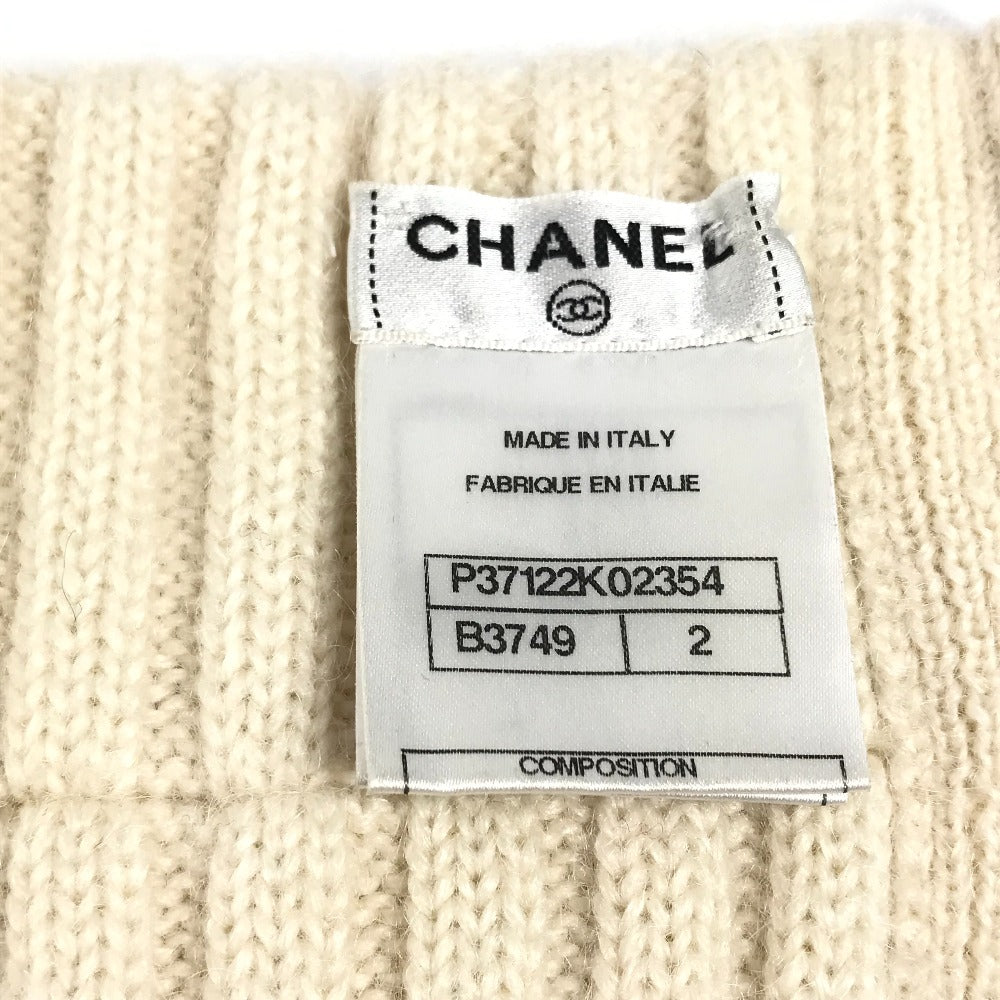 CHANEL りぼん リボン ネックウォーマー カメリア スヌード マフラー カシミヤ レディース ホワイト - brandshop-reference