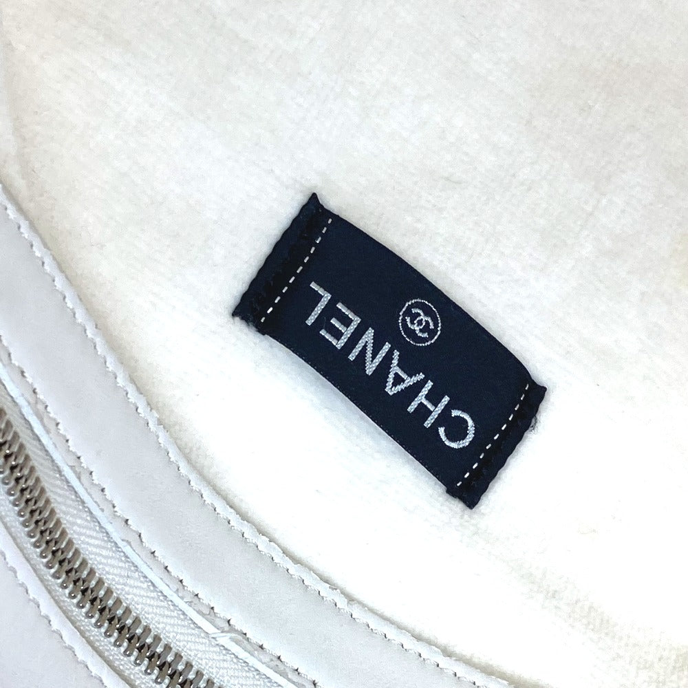 CHANEL ビーチバッグ パイル CC ココマーク ショルダーバッグ 肩掛け トートバッグ コットン レディース ホワイト