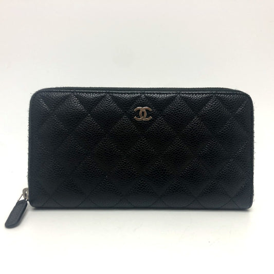 CHANEL A50097 CC ココマーク マトラッセ 財布 長財布 ウォレット ロングウォレット 長財布 キャビアスキン レディース