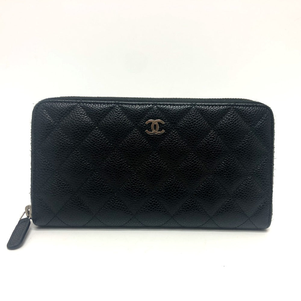 CHANEL A50097 CC ココマーク マトラッセ 財布 長財布 ウォレット ロングウォレット 長財布 キャビアスキン レディース