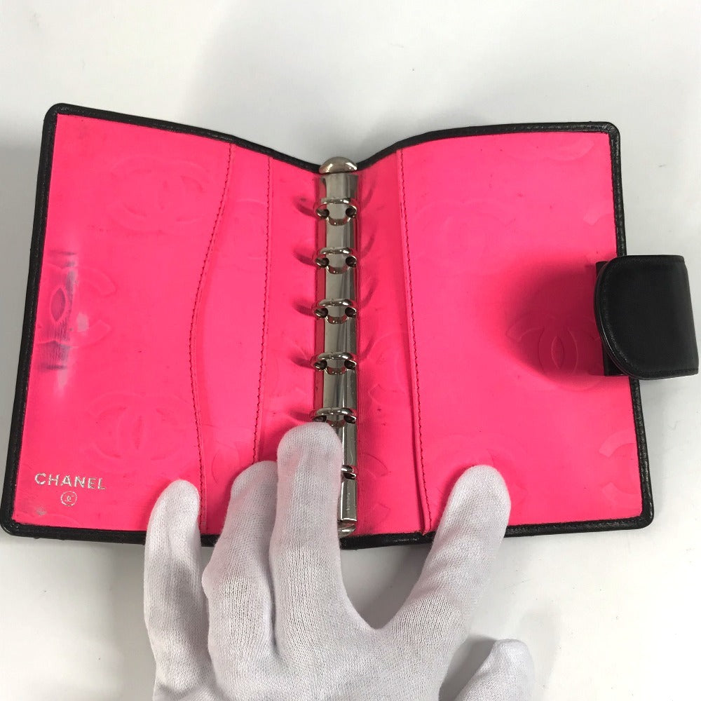 CHANEL A26727 カンボンライン CC ココマーク ロゴ ステーショナリー システム手帳 手帳カバー レザー レディース ブラック - brandshop-reference