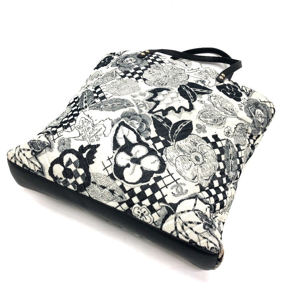 CHANEL カメリア カバン シェブロン コーデュロイ 肩掛け リボン ハンドバッグ トートバッグ キャンバス レディース ホワイト - brandshop-reference