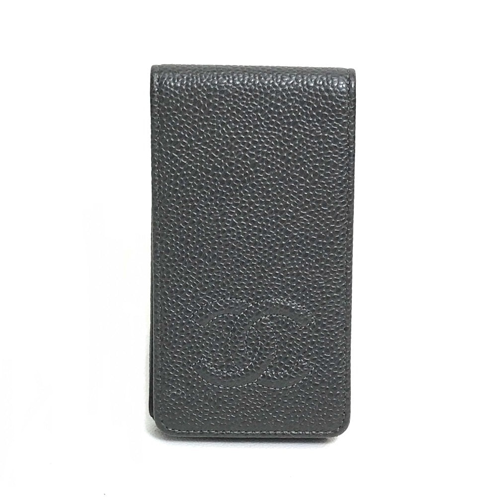 CHANEL CC Coco Mark iPhone 4/4S Compatible iPhone Case, Caviar Skin, Women's, Gray
