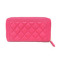 CHANEL A80288 Boy Chanel Round Zipper Long Wallet Wallet Long Wallet Caviar Skin Women's Pink