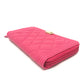 CHANEL A80288 Boy Chanel Round Zipper Long Wallet Wallet Long Wallet Caviar Skin Women's Pink
