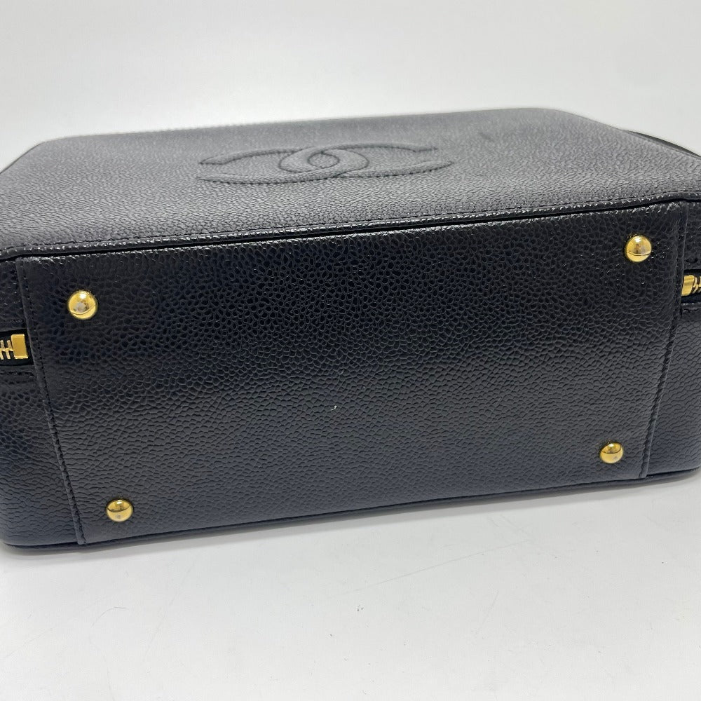 CHANEL ココマーク バニティバッグ デカココ 2WAYバッグ ショルダーバッグ カバン ハンドバッグ キャビアスキン レディース ブラック - brandshop-reference
