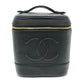 CHANEL A01998 CC Mark Vertical Vanity Bag Bag Caviar Leather Hand Bag Caviar Leather Black Used