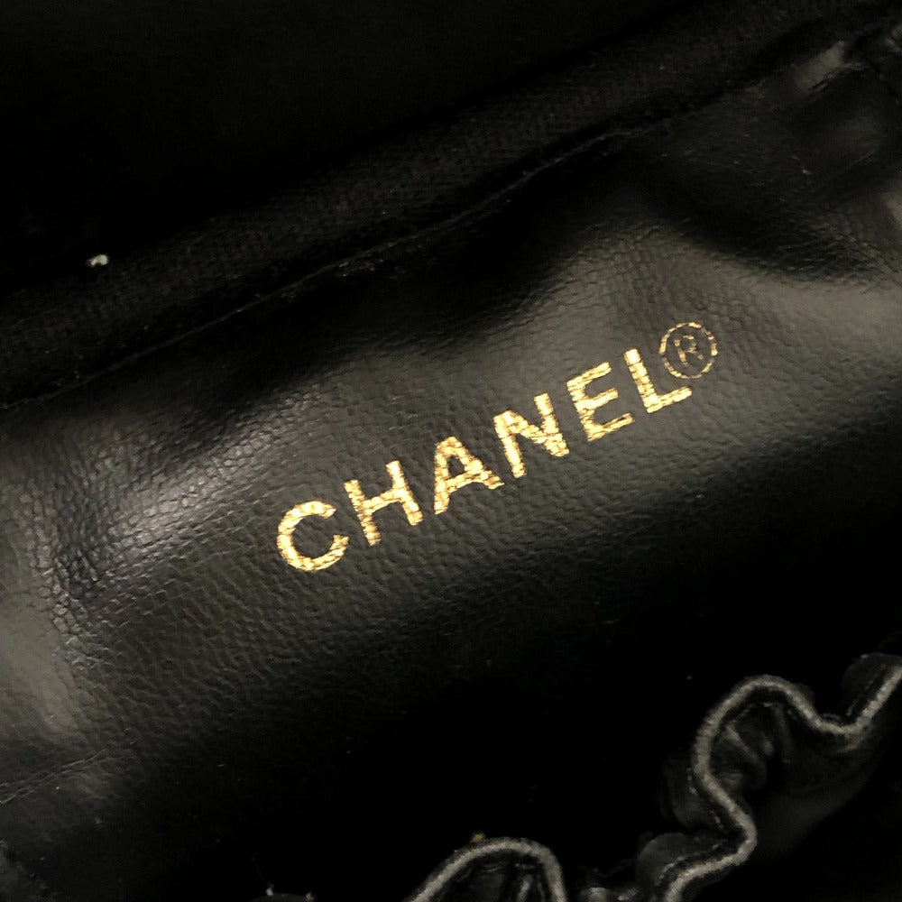 CHANEL A01998 CC Mark Vertical Vanity Bag Bag Caviar Leather Hand Bag Caviar Leather Black Used