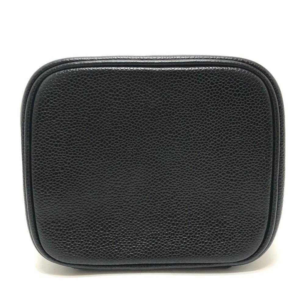 CHANEL A01998 CC Mark Vertical Vanity Bag Bag Caviar Leather Hand Bag Caviar Leather Black Used