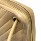 CHANEL CC Mark charm V-Stitch Chevron Bag, 2-way bag Hand Bag Lambskin Leather Beige Used