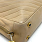 CHANEL CC Mark charm V-Stitch Chevron Bag, 2-way bag Hand Bag Lambskin Leather Beige Used