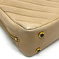 CHANEL CC Mark charm V-Stitch Chevron Bag, 2-way bag Hand Bag Lambskin Leather Beige Used