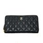 CHANEL A50097 ココマーク マトラッセ ウォレット 長財布 キャビアスキン レディース ブラック