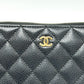 CHANEL A50097 ココマーク マトラッセ ウォレット 長財布 キャビアスキン レディース ブラック