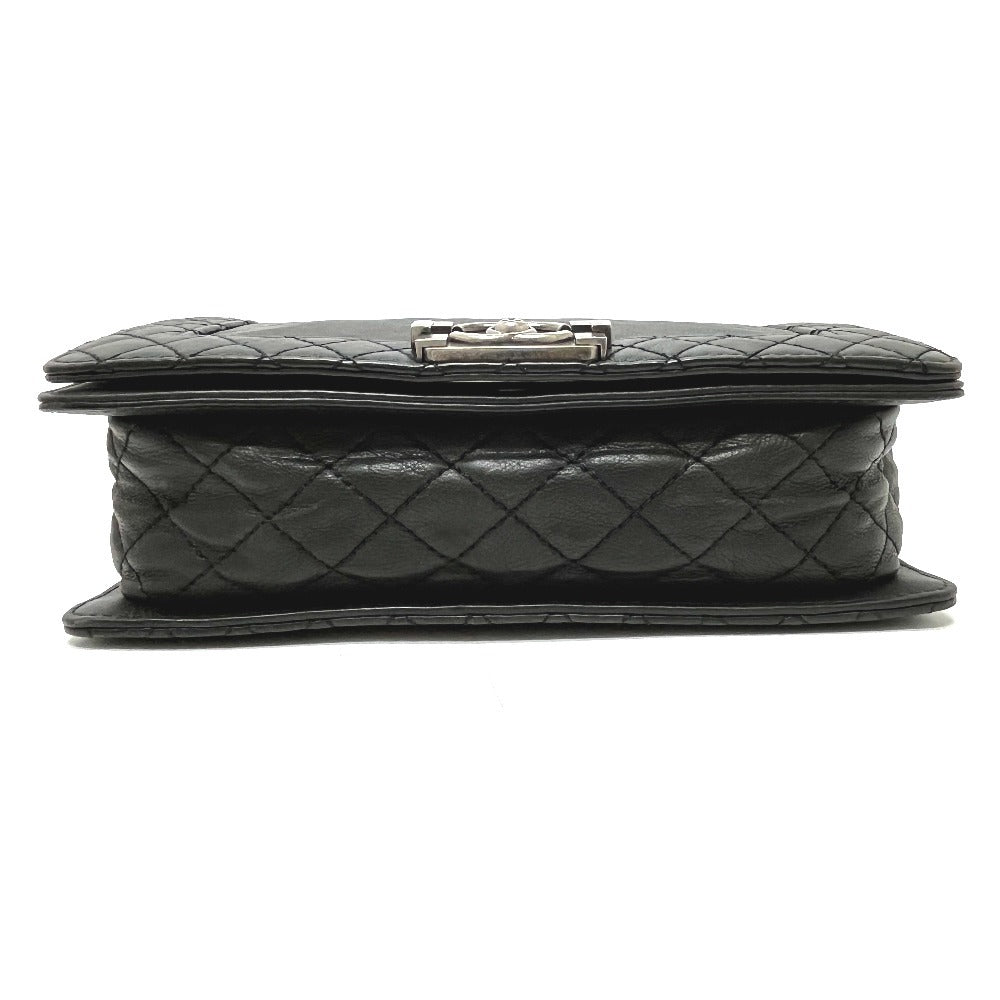 CHANEL A92193 ココマーク ボーイシャネル チェーン ショルダーバッグ カーフスキン レディース ブラック