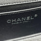 CHANEL A67086 Boy Chanel 25" Shoulder Bag in Caviar Leather with Chain and Silver Hardware, Black