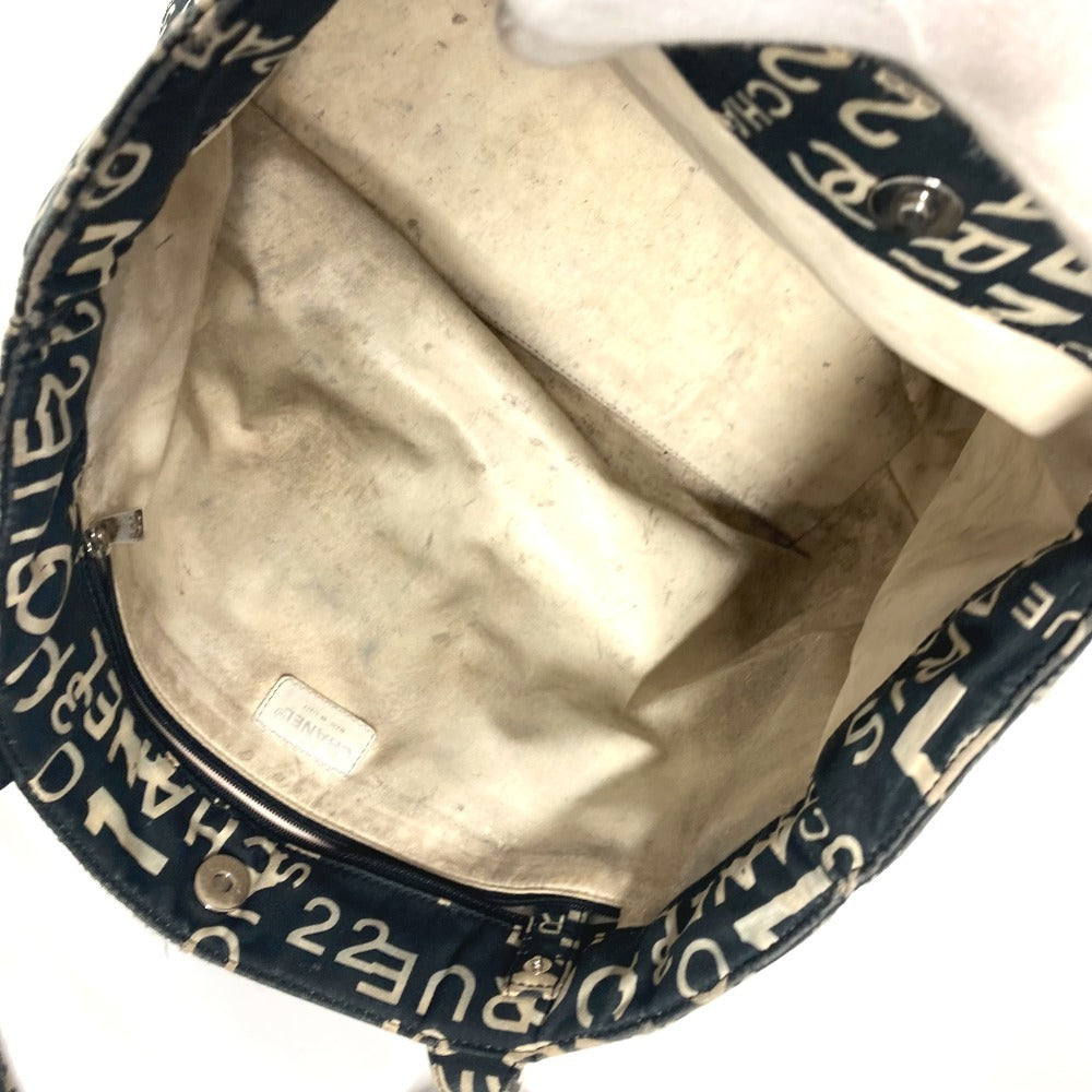 CHANEL プレスチックチェーン バイシーライン カバン ショルダーバッグ 肩掛け トートバッグ キャンバス レディース ブラック - brandshop-reference