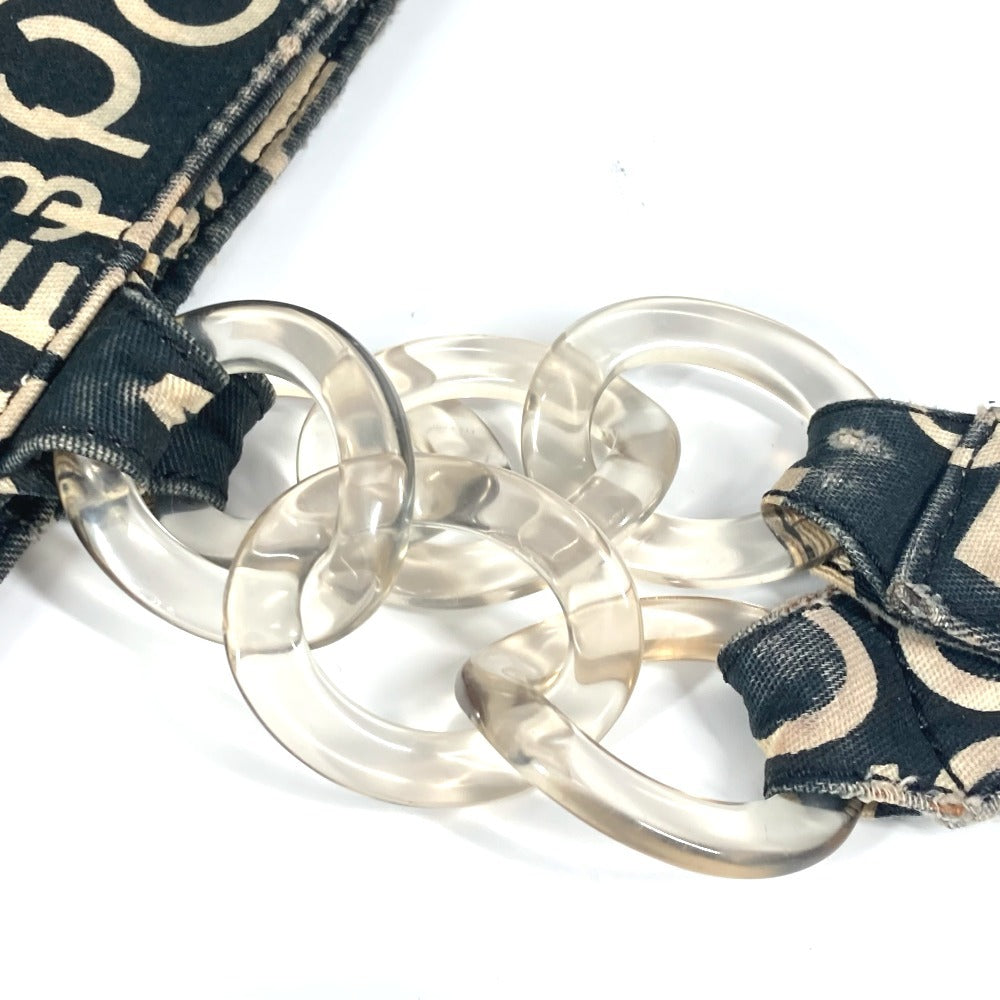 CHANEL プレスチックチェーン バイシーライン カバン ショルダーバッグ 肩掛け トートバッグ キャンバス レディース ブラック - brandshop-reference