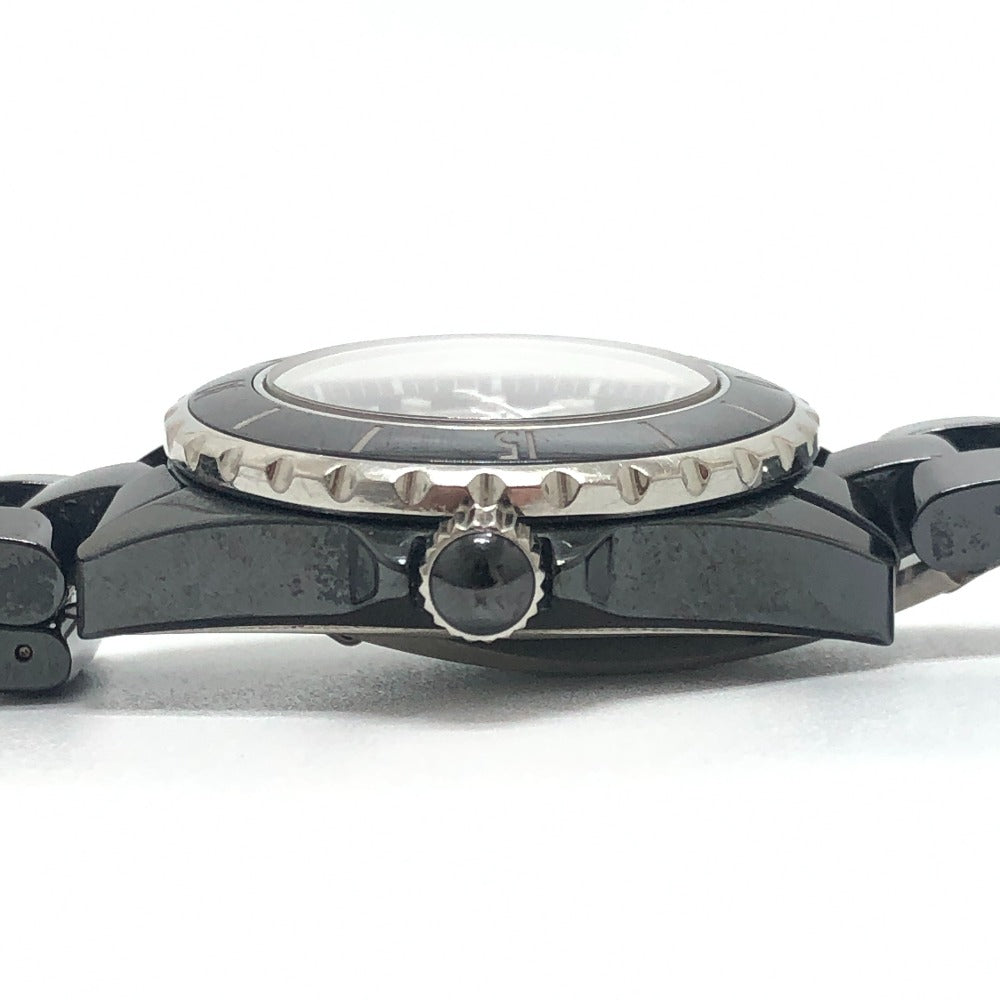 CHANEL H0682 J12 クォーツ ウォッチ デイト ラウンドフェイス 33MM 腕時計 セラミック レディース ブラック