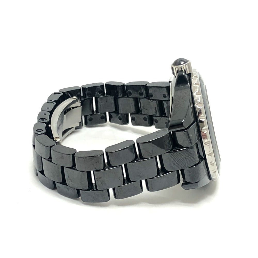 CHANEL H0682 J12 クォーツ ウォッチ デイト ラウンドフェイス 33MM 腕時計 セラミック レディース ブラック