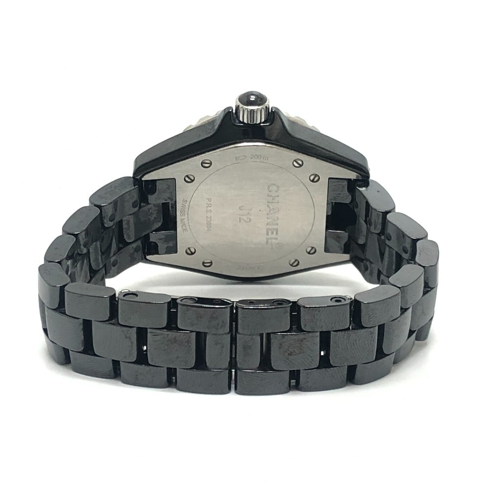 CHANEL H0682 J12 クォーツ ウォッチ デイト ラウンドフェイス 33MM 腕時計 セラミック レディース ブラック