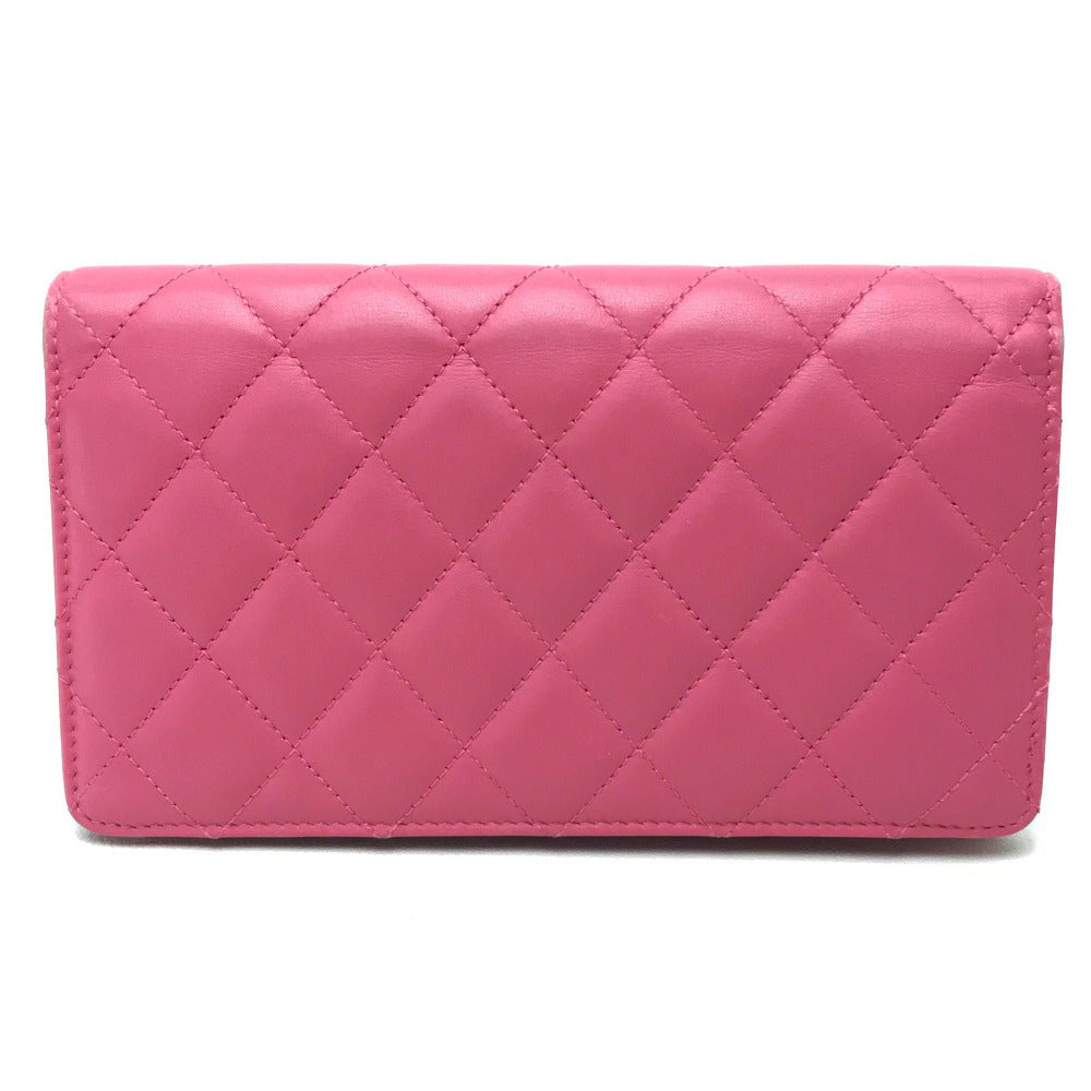 Chanel A80211 BI -LODLE MATRASSE CC CC COCO Mark Ron Skin Ladies Bi -fold Billet (con bolso de monedas)