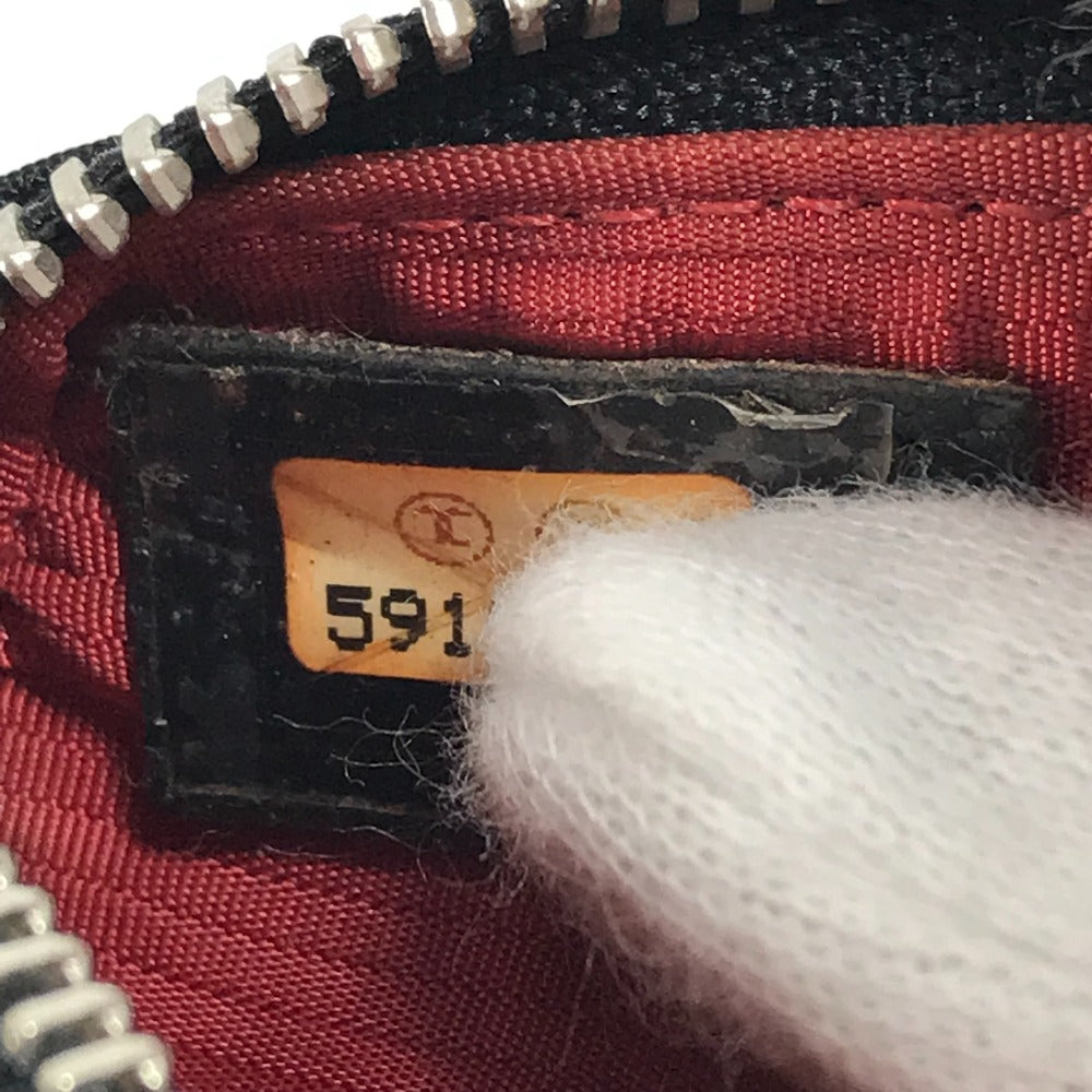 CHANEL 旧トラベルライン 筆箱 ポーチ ステーショナリー ペンケース ナイロン レディース ブラック - brandshop-reference