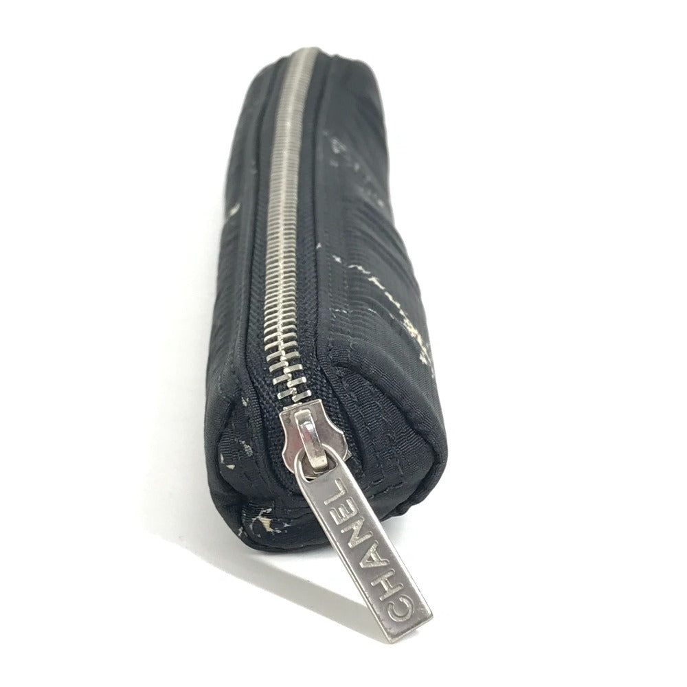 CHANEL 旧トラベルライン 筆箱 ポーチ ステーショナリー ペンケース ナイロン レディース ブラック - brandshop-reference