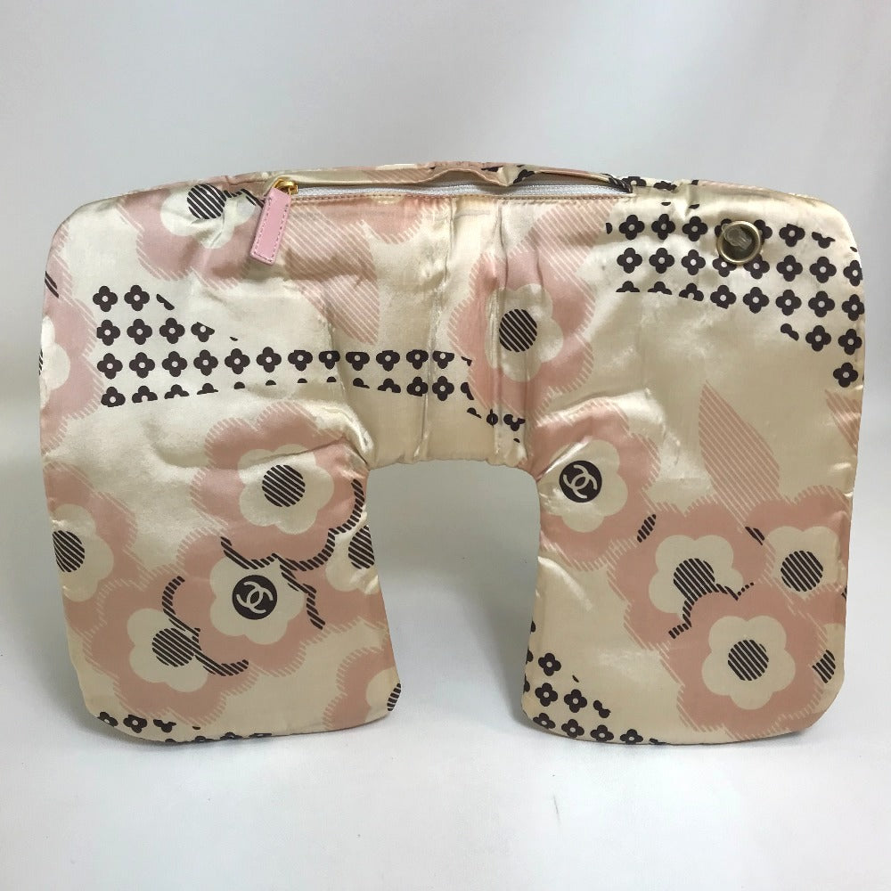 CHANEL カメリア アイマスク ポーチ ピロー セット トラベルケース ナイロン レディース ピンク