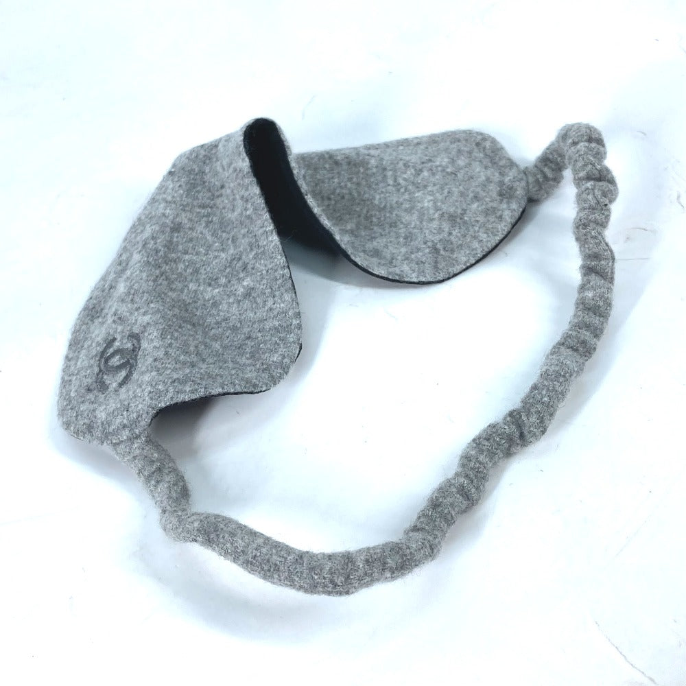 CHANEL CC Coco Mark Eye Mask, Travel/Sleep Aid, Silk, Women's, Gray