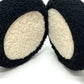 CHANEL 25B Deconstructed Coco Mark Bicolor Apparel Accessory Earmuffs Fur Women's Black