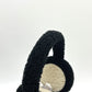 CHANEL 25B Deconstructed Coco Mark Bicolor Apparel Accessory Earmuffs Fur Women's Black