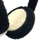 CHANEL 25B Deconstructed Coco Mark Bicolor Apparel Accessory Earmuffs Fur Women's Black