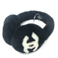 CHANEL CC Mark Fashion accessories, winter clothing, earmuffs, fur Earmuff Mouton Black/White Used