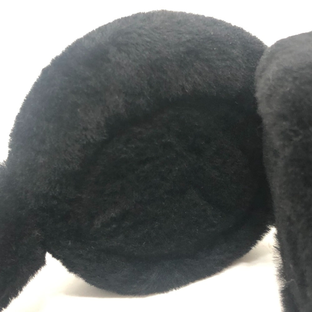 CHANEL CC Mark Fashion accessories, winter clothing, earmuffs, fur Earmuff Mouton Black/White Used