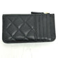 CHANEL AP2570 フラグメントケース ココマーク マトラッセ クラシック ジップ カードケース 財布 小銭入れ コインケース キャビアスキン レディース ブラック