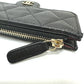 CHANEL AP2570 フラグメントケース ココマーク マトラッセ クラシック ジップ カードケース 財布 小銭入れ コインケース キャビアスキン レディース ブラック