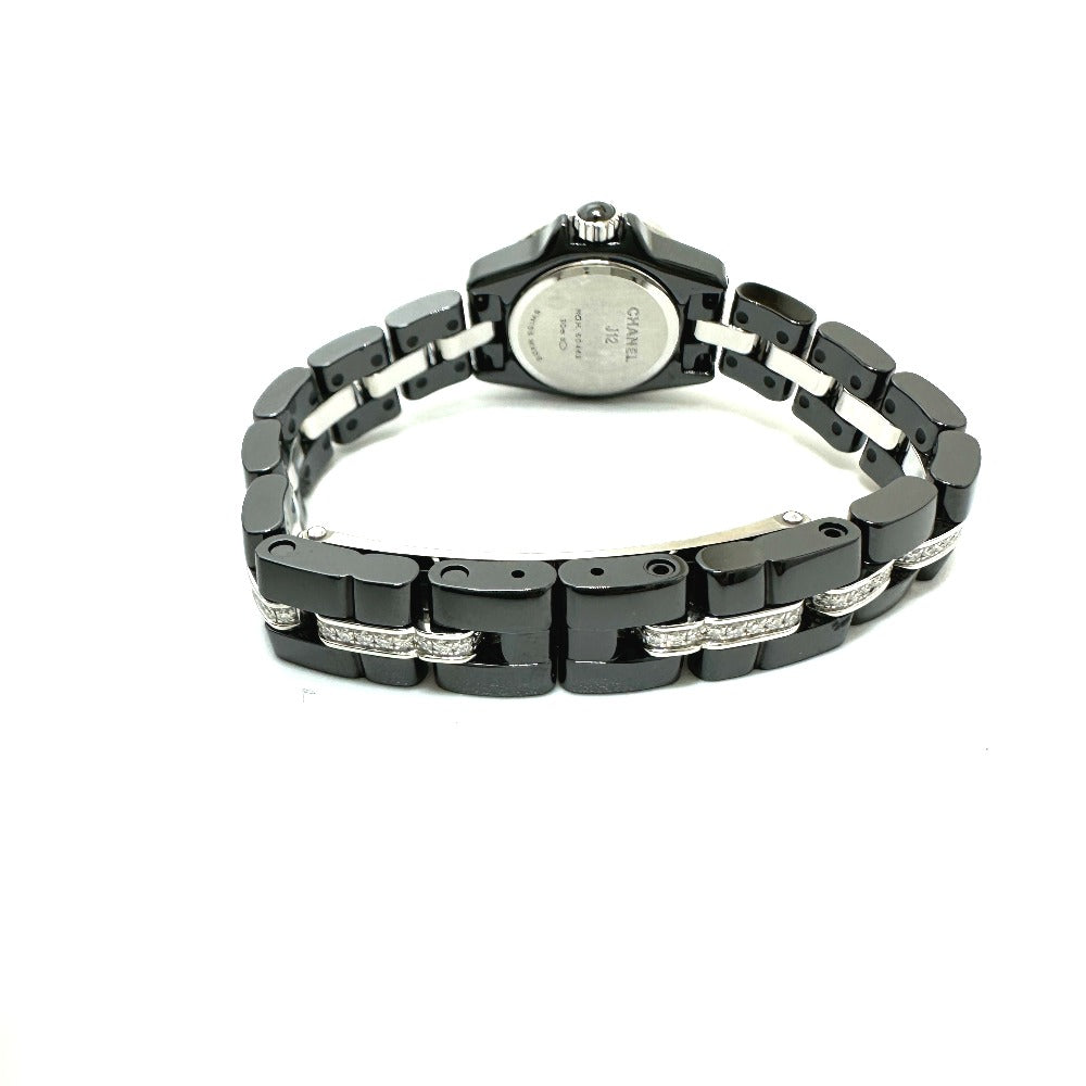 CHANEL H5236 J12 XS 19mm Bezel with Diamond Strap, Quartz Movement, Ceramic, Women's, Black