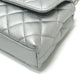 CHANEL Matelasse Coco handle Extra Mini 2-Way Bag Hand Bag Caviar Leather Silver Used