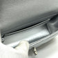 CHANEL Matelasse Coco handle Extra Mini 2-Way Bag Hand Bag Caviar Leather Silver Used