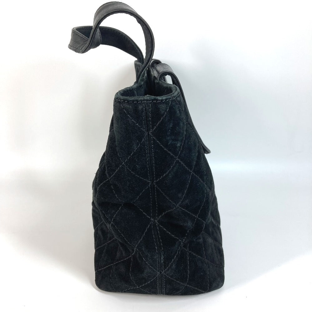 CHANEL マトラッセ キルティング CC ココマーク ターンロック ショルダーバッグ 肩掛け カバン 2WAYバッグ 斜め掛け トートバッグ スエード レディース ブラック - brandshop-reference