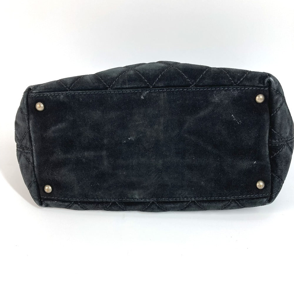 CHANEL マトラッセ キルティング CC ココマーク ターンロック ショルダーバッグ 肩掛け カバン 2WAYバッグ 斜め掛け トートバッグ スエード レディース ブラック - brandshop-reference